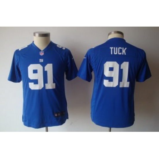 Youth Nike New York Giants 91# Justin Tuck Kids Blue Jersey(S-XL) Youth Nike New York Giants 91# Justin Tuck Kids Blue Jersey(S-XL)