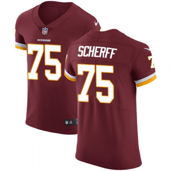 Men Nike Redskins #75 Brandon Scherff Burgundy Red Team Color Stitched NFL Vapor Untouchable Elite Jersey Men Nike Redskins #75 Brandon Scherff Burgundy Red Team Color Stitched NFL Vapor Untouchable Elite Jersey