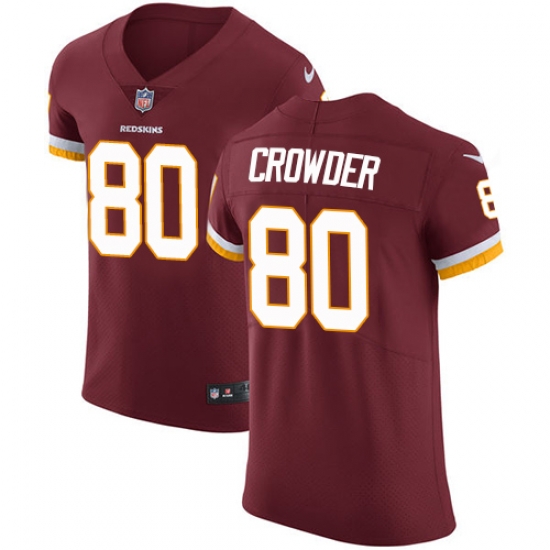 Men Nike Redskins #80 Jamison Crowder Burgundy Red Team Color Stitched NFL Vapor Untouchable Elite Jersey Men Nike Redskins #80 Jamison Crowder Burgundy Red Team Color Stitched NFL Vapor Untouchable Elite Jersey