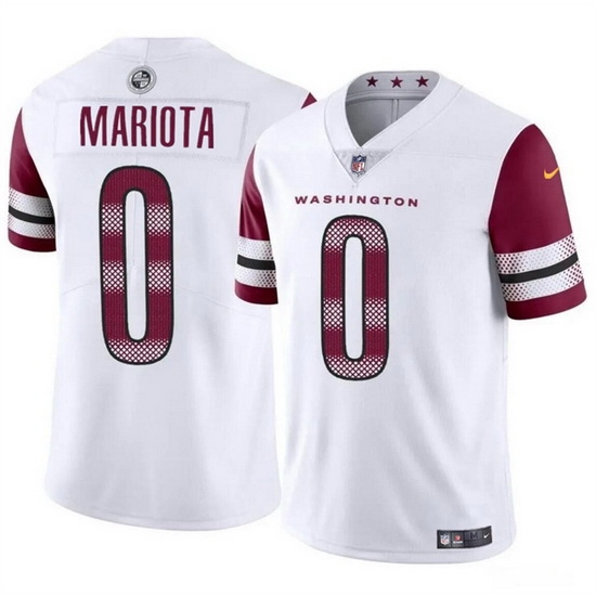 Men Washington Commanders 0 Marcus Mariota White Vapor Limited Stitched Football Jersey Men Washington Commanders 0 Marcus Mariota White Vapor Limited Stitched Football Jersey