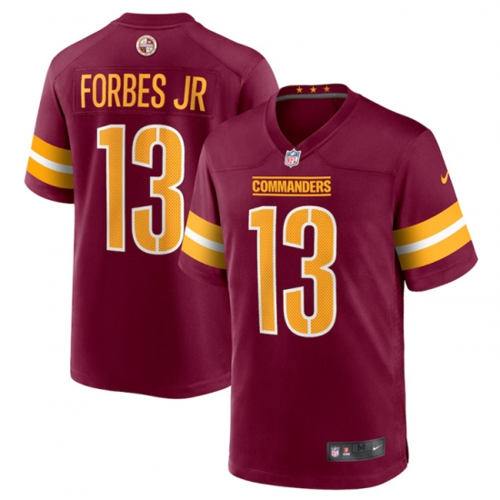 Men Washington Commanders 13 Emmanuel Forbes 2022 Burgundy Stitched Game Jersey Men Washington Commanders 13 Emmanuel Forbes 2022 Burgundy Stitched Game Jersey