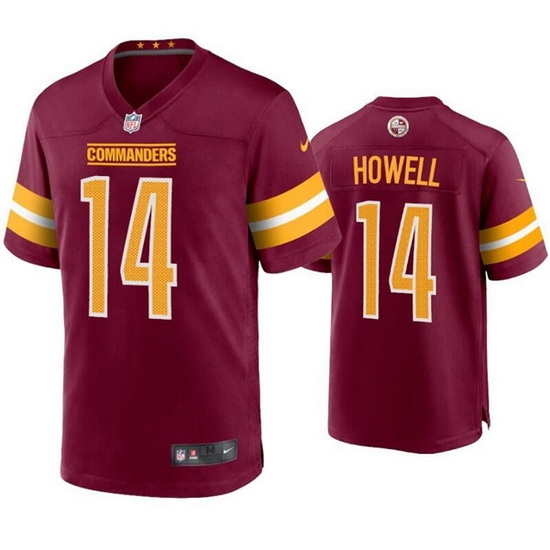 Men Washington Commanders 14 Sam Howell 2022 Burgundy Game Stitched Jersey Men Washington Commanders 14 Sam Howell 2022 Burgundy Game Stitched Jersey