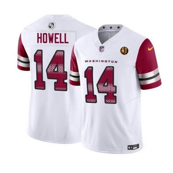 Men Washington Commanders 14 Sam Howell 2023 F U S E With John Madden Patch Vapor Limited Stitched Football Jersey Men Washington Commanders 14 Sam Howell 2023 F U S E With John Madden Patch Vapor Limited Stitched Football Jersey