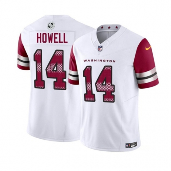 Men Washington Commanders 14 Sam Howell White 2023 F U S E Vapor Limited Stitched Football Jersey Men Washington Commanders 14 Sam Howell White 2023 F U S E Vapor Limited Stitched Football Jersey