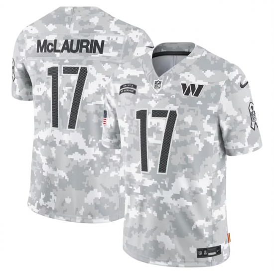 Men Washington Commanders 17 Terry McLaurin 2024 Arctic Camo Salute To Service Limited Stitched Football Jersey