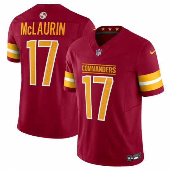 Men Washington Commanders 17 Terry McLaurin Burgundy 2024 F U S E Vapor Limited Stitched Football Jersey Men Washington Commanders 17 Terry McLaurin Burgundy 2024 F U S E Vapor Limited Stitched Football Jersey