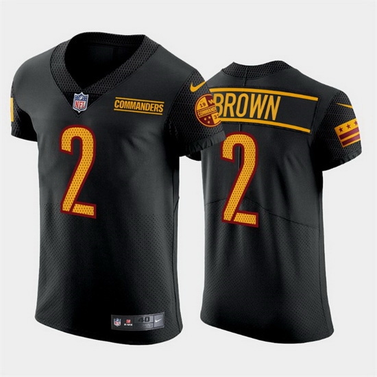 Men Washington Commanders 2 Dyami Brown Black Elite Stitched jersey Men Washington Commanders 2 Dyami Brown Black Elite Stitched jersey
