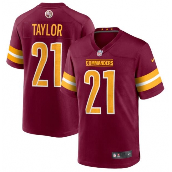 Men Washington Commanders 21 Sean Taylor 2022 Burgundy Game Stitched Jersey Men Washington Commanders 21 Sean Taylor 2022 Burgundy Game Stitched Jersey