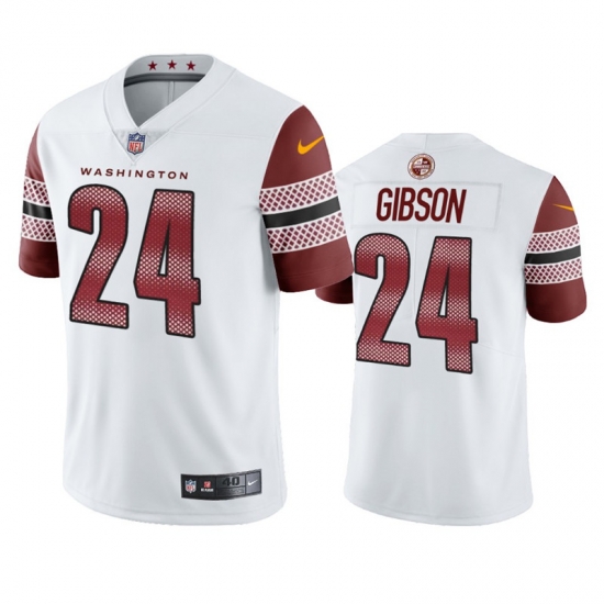 Men Washington Commanders 24 Antonio Gibson 2022 Burgundy Game Stitched Jersey White Men Washington Commanders 24 Antonio Gibson 2022 Burgundy Game Stitched Jersey White
