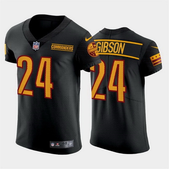 Men Washington Commanders 24 Antonio Gibson Black Elite Stitched jersey Men Washington Commanders 24 Antonio Gibson Black Elite Stitched jersey