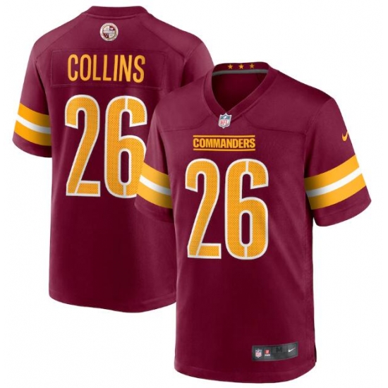 Men Washington Commanders 26 Landon Collins 2022 Burgundy Game Stitched Jersey Men Washington Commanders 26 Landon Collins 2022 Burgundy Game Stitched Jersey