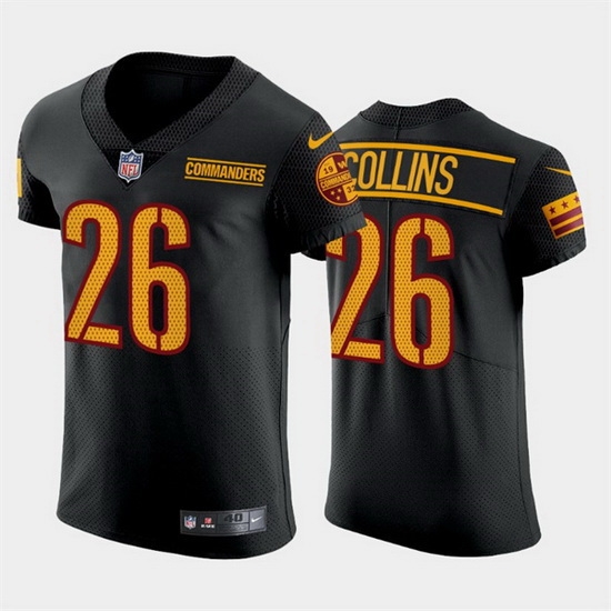 Men Washington Commanders 26 Landon Collins Black Elite Stitched jersey Men Washington Commanders 26 Landon Collins Black Elite Stitched jersey