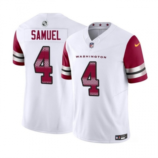 Men Washington Commanders 4 Curtis Samuel White 2023 F U S E Vapor Limited Stitched Football Jersey Men Washington Commanders 4 Curtis Samuel White 2023 F U S E Vapor Limited Stitched Football Jersey
