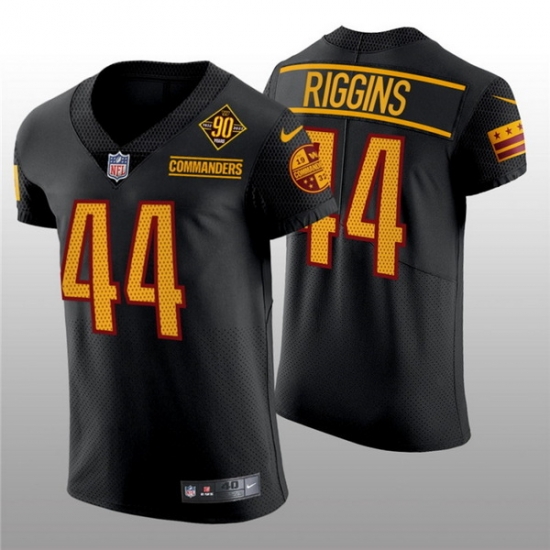Men Washington Commanders 44 John Riggins 90th Anniversary Black Elite Stitched Jersey Men Washington Commanders 44 John Riggins 90th Anniversary Black Elite Stitched Jersey