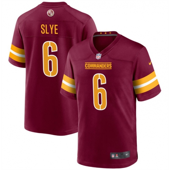 Men Washington Commanders 6 Joey Slye Burgundy Stitched Game Jersey Men Washington Commanders 6 Joey Slye Burgundy Stitched Game Jersey