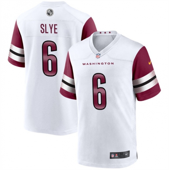 Men Washington Commanders 6 Joey Slye White Stitched Game Jersey Men Washington Commanders 6 Joey Slye White Stitched Game Jersey