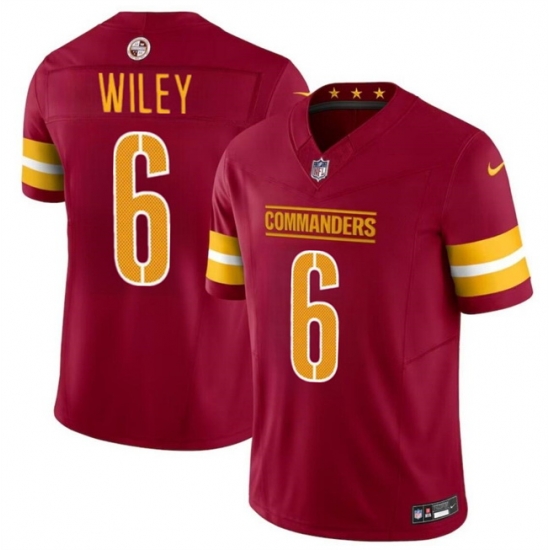 Men Washington Commanders 6 Michael Wiley Burgundy 2024 F U S E Vapor Limited Stitched Football Jersey Men Washington Commanders 6 Michael Wiley Burgundy 2024 F U S E Vapor Limited Stitched Football Jersey