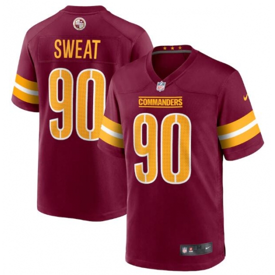 Men Washington Commanders 90 Montez Sweat 2022 Burgundy Game Stitched Jersey Men Washington Commanders 90 Montez Sweat 2022 Burgundy Game Stitched Jersey