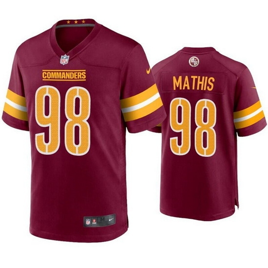 Men Washington Commanders 98 Phidarian Mathis 2022 Burgundy Game Stitched Football Jersey Men Washington Commanders 98 Phidarian Mathis 2022 Burgundy Game Stitched Football Jersey