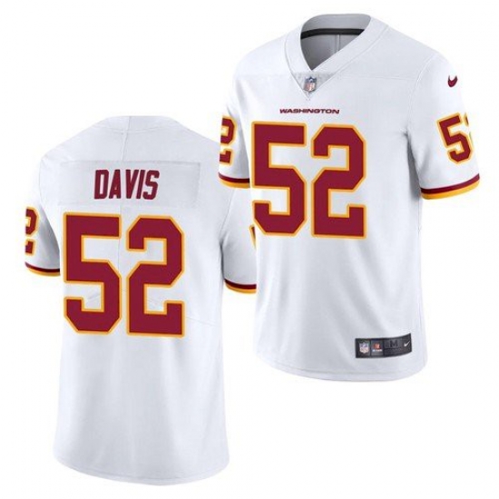 Men Washington Football Team 52 Jamin Davis White 2021 Vapor Untouchable Nike Limited Jersey Men Washington Football Team 52 Jamin Davis White 2021 Vapor Untouchable Nike Limited Jersey