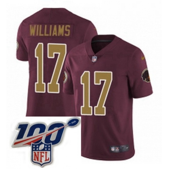 Mens Nike Washington Redskins 17 Doug Williams Burgundy RedGold Number Alternate 80TH Anniversary Vapor Untouchable Limited Stitched 100th anniversary Neck Mens Nike Washington Redskins 17 Doug Williams Burgundy RedGold Number Alternate 80TH Anniversary Vapor Untouchable Limited Stitched 100th anniversary Neck