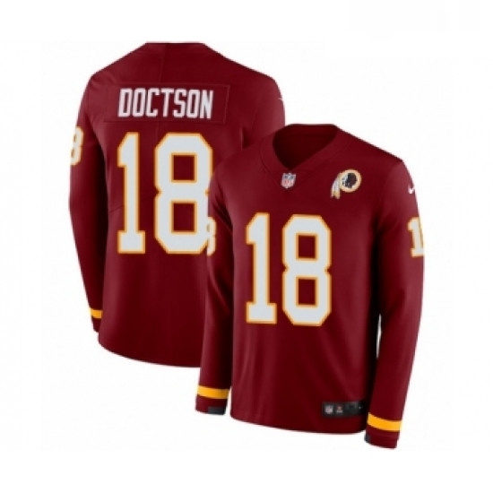 Mens Nike Washington Redskins 18 Josh Doctson Limited Burgundy Therma Long Sleeve NFL Jersey Mens Nike Washington Redskins 18 Josh Doctson Limited Burgundy Therma Long Sleeve NFL Jersey