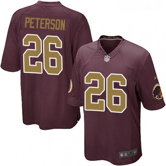 Mens Nike Washington Redskins 26 Adrian Peterson Game Burgundy Red Gold Number Alternate 80TH Anniversary NFL Jersey Mens Nike Washington Redskins 26 Adrian Peterson Game Burgundy Red Gold Number Alternate 80TH Anniversary NFL Jersey