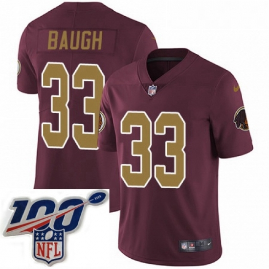 Mens Nike Washington Redskins 33 Sammy Baugh Burgundy RedGold Number Alternate 80TH Anniversary Vapor Untouchable Limited Stitched 100th anniversary Neck P Mens Nike Washington Redskins 33 Sammy Baugh Burgundy RedGold Number Alternate 80TH Anniversary Vapor Untouchable Limited Stitched 100th anniversary Neck P