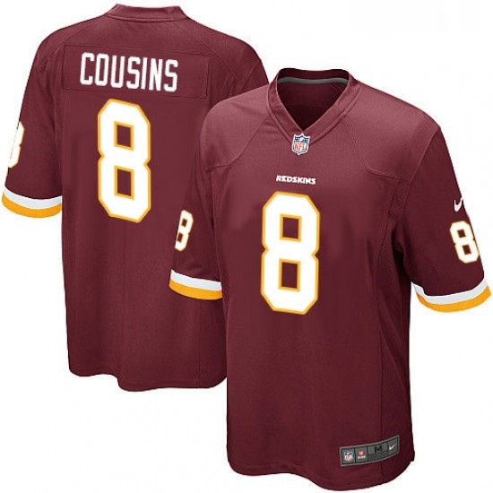 Mens Nike Washington Redskins 8 Kirk Cousins Game Burgundy Red Team Color NFL Jersey Mens Nike Washington Redskins 8 Kirk Cousins Game Burgundy Red Team Color NFL Jersey