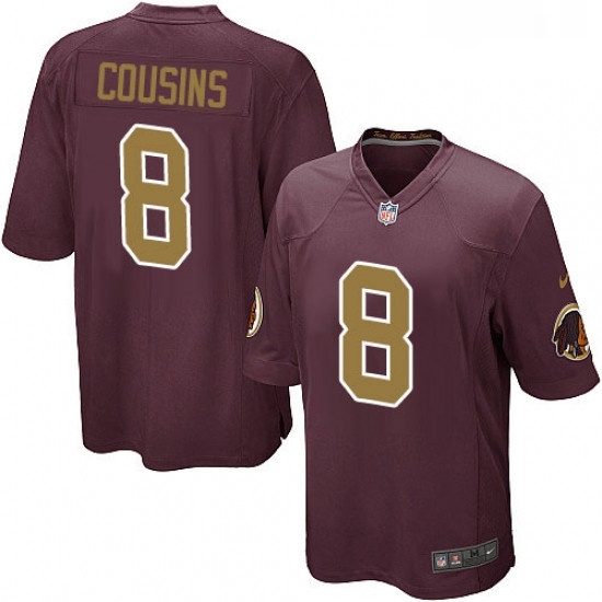 Mens Nike Washington Redskins 8 Kirk Cousins Game Burgundy RedGold Number Alternate 80TH Anniversary NFL Jersey Mens Nike Washington Redskins 8 Kirk Cousins Game Burgundy RedGold Number Alternate 80TH Anniversary NFL Jersey