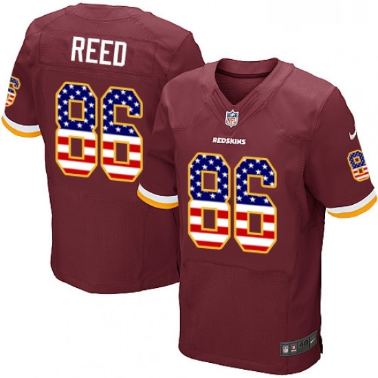 Mens Nike Washington Redskins 86 Jordan Reed Elite Burgundy Red Home USA Flag Fashion NFL Jersey Mens Nike Washington Redskins 86 Jordan Reed Elite Burgundy Red Home USA Flag Fashion NFL Jersey