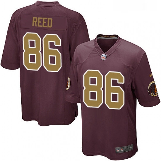 Mens Nike Washington Redskins 86 Jordan Reed Game Burgundy RedGold Number Alternate 80TH Anniversary NFL Jersey Mens Nike Washington Redskins 86 Jordan Reed Game Burgundy RedGold Number Alternate 80TH Anniversary NFL Jersey