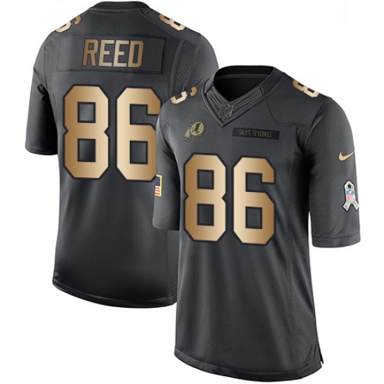 Mens Nike Washington Redskins 86 Jordan Reed Limited BlackGold Salute to Service NFL Jersey Mens Nike Washington Redskins 86 Jordan Reed Limited BlackGold Salute to Service NFL Jersey