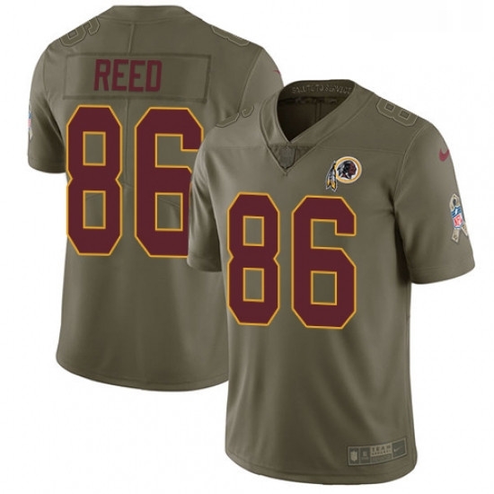 Mens Nike Washington Redskins 86 Jordan Reed Limited Olive 2017 Salute to Service NFL Jersey Mens Nike Washington Redskins 86 Jordan Reed Limited Olive 2017 Salute to Service NFL Jersey