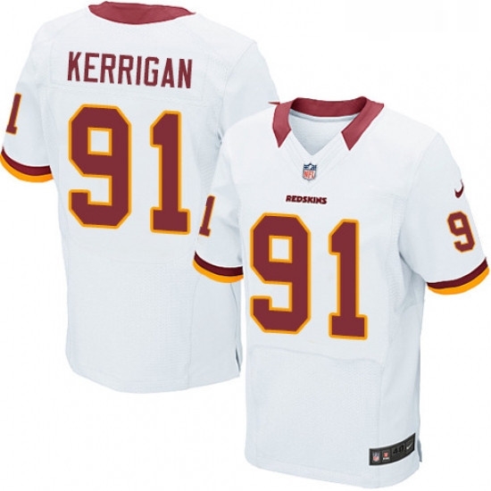 Mens Nike Washington Redskins 91 Ryan Kerrigan Elite White NFL Jersey Mens Nike Washington Redskins 91 Ryan Kerrigan Elite White NFL Jersey