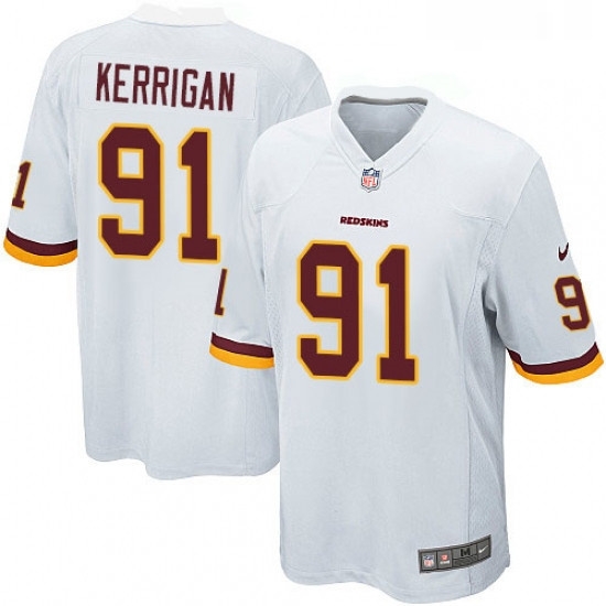 Mens Nike Washington Redskins 91 Ryan Kerrigan Game White NFL Jersey Mens Nike Washington Redskins 91 Ryan Kerrigan Game White NFL Jersey