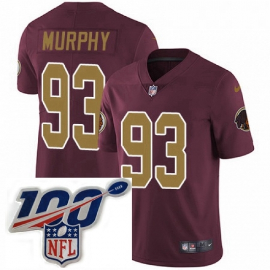 Mens Nike Washington Redskins 93 Trent Murphy Burgundy RedGold Number Alternate 80TH Anniversary Vapor Untouchable Limited Stitched 100th anniversary Neck Mens Nike Washington Redskins 93 Trent Murphy Burgundy RedGold Number Alternate 80TH Anniversary Vapor Untouchable Limited Stitched 100th anniversary Neck