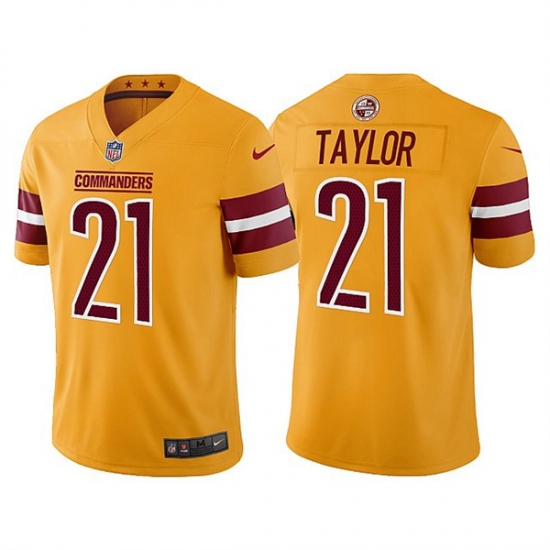 Men's Washington Commanders #21 Sean Taylor Gold Vapor Untouchable Stitched Football Jersey Men's Washington Commanders #21 Sean Taylor Gold Vapor Untouchable Stitched Football Jersey