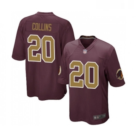 Mens Washington Redskins 20 Landon Collins Game Burgundy Red Gold Number Alternate 80TH Anniversary Football Jersey Mens Washington Redskins 20 Landon Collins Game Burgundy Red Gold Number Alternate 80TH Anniversary Football Jersey