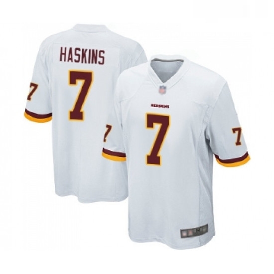 Mens Washington Redskins 7 Dwayne Haskins Game White Football Jersey Mens Washington Redskins 7 Dwayne Haskins Game White Football Jersey