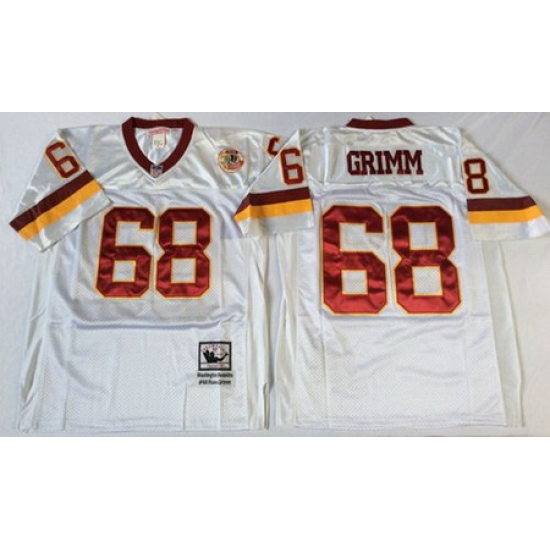 Mitchell&Ness Redskins 68 Russ Grimm White Throwback Stitched NFL Jersey Mitchell&Ness Redskins 68 Russ Grimm White Throwback Stitched NFL Jersey