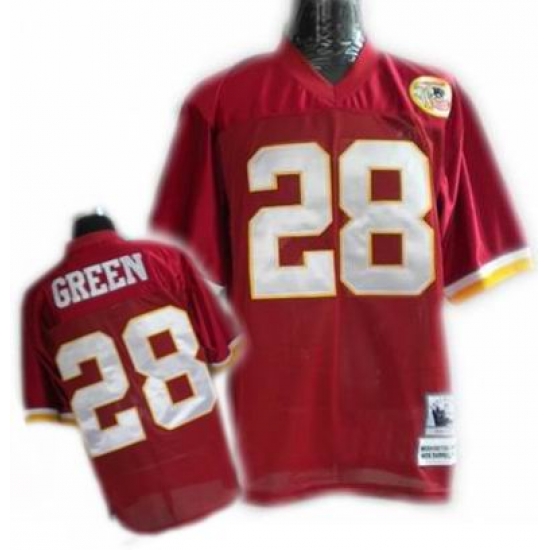 MitchellandNess Washington Redskins 28 GREEN Authentic Throwback Jersey red MitchellandNess Washington Redskins 28 GREEN Authentic Throwback Jersey red