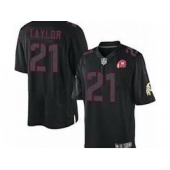Nike NFL Washington Redskins #21 Fred Taylor Black Jersey W 80TH Pat-ch(Impact Limited) Nike NFL Washington Redskins #21 Fred Taylor Black Jersey W 80TH Pat-ch(Impact Limited)