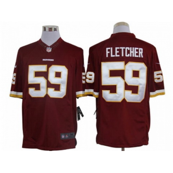 Nike NFL Washington Redskins #59 London Fletcher Red Jerseys(Limited) Nike NFL Washington Redskins #59 London Fletcher Red Jerseys(Limited)