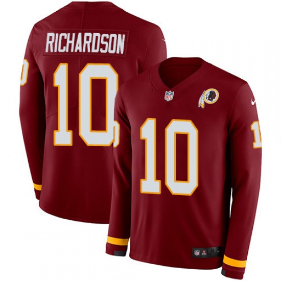Nike Redskins #10 Paul Richardson Burgundy Red Team Color Men Stitched NFL Limited Therma Long Sleeve Jersey Nike Redskins #10 Paul Richardson Burgundy Red Team Color Men Stitched NFL Limited Therma Long Sleeve Jersey