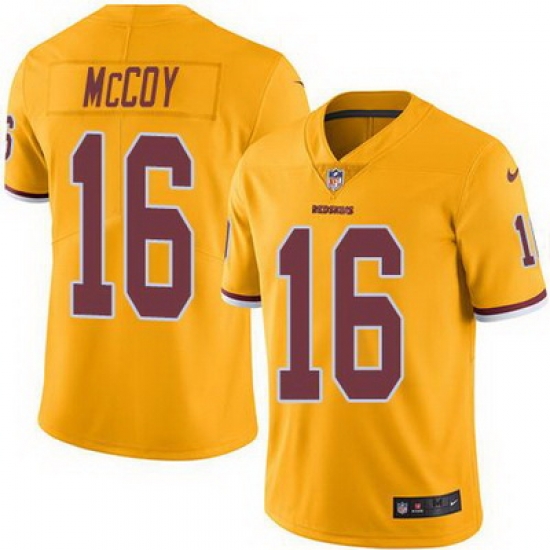 Nike Redskins #16 Colt McCoy Gold Mens Stitched NFL Limited Rush Jersey Nike Redskins #16 Colt McCoy Gold Mens Stitched NFL Limited Rush Jersey