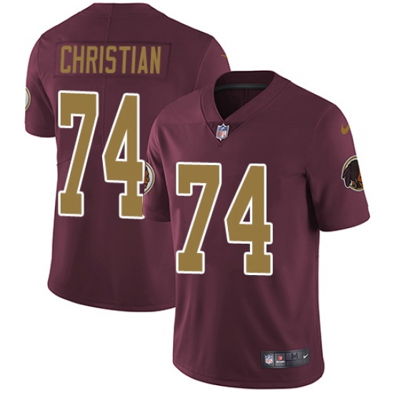 Nike Redskins #74 Geron Christian Burgundy Red Alternate Mens Stitched NFL Vapor Untouchable Limited Jersey Nike Redskins #74 Geron Christian Burgundy Red Alternate Mens Stitched NFL Vapor Untouchable Limited Jersey