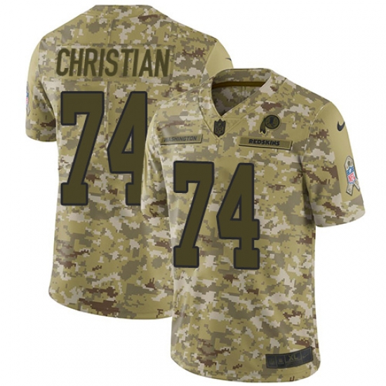 Nike Redskins #74 Geron Christian Camo Men Stitched NFL Limited 2018 Salute To Service Jersey Nike Redskins #74 Geron Christian Camo Men Stitched NFL Limited 2018 Salute To Service Jersey