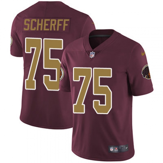 Nike Redskins #75 Brandon Scherff Burgundy Red Alternate Mens Stitched NFL Vapor Untouchable Limited Jersey Nike Redskins #75 Brandon Scherff Burgundy Red Alternate Mens Stitched NFL Vapor Untouchable Limited Jersey