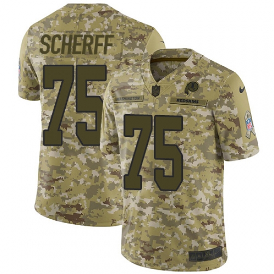 Nike Redskins #75 Brandon Scherff Camo Men Stitched NFL Limited 2018 Salute To Service Jersey Nike Redskins #75 Brandon Scherff Camo Men Stitched NFL Limited 2018 Salute To Service Jersey